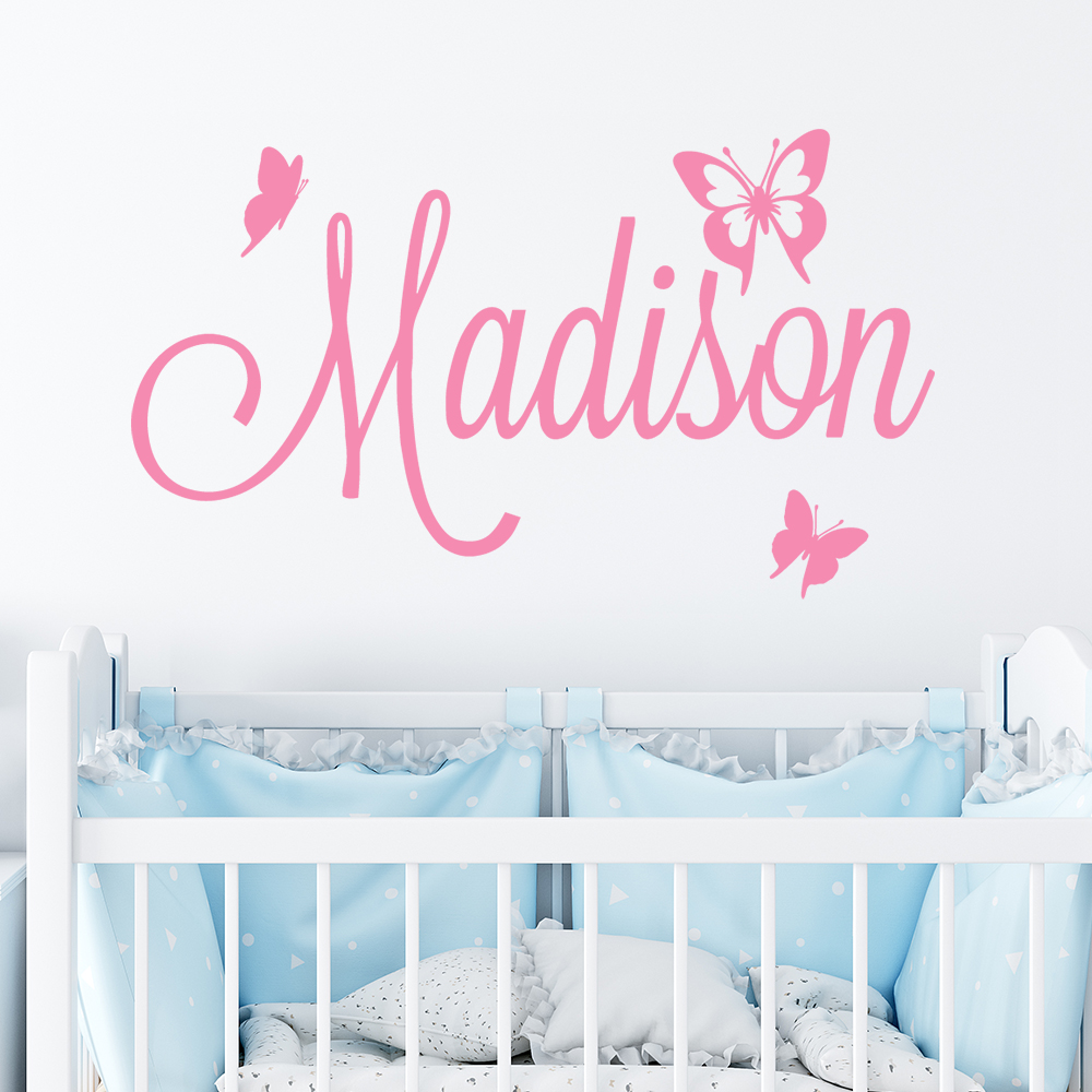 Home Decor Sticker - 1개 신디자인 맞춤형 이름 나비 벽