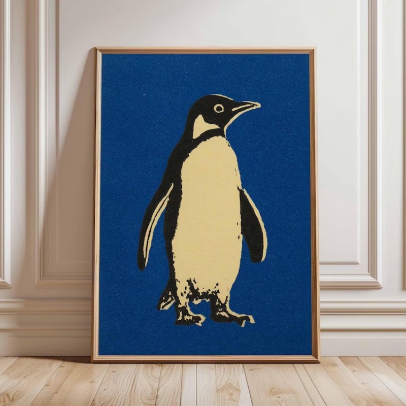 Home Decor Design Ideas - 펭귄 팝아트 프린트 미니멀 동물 벽