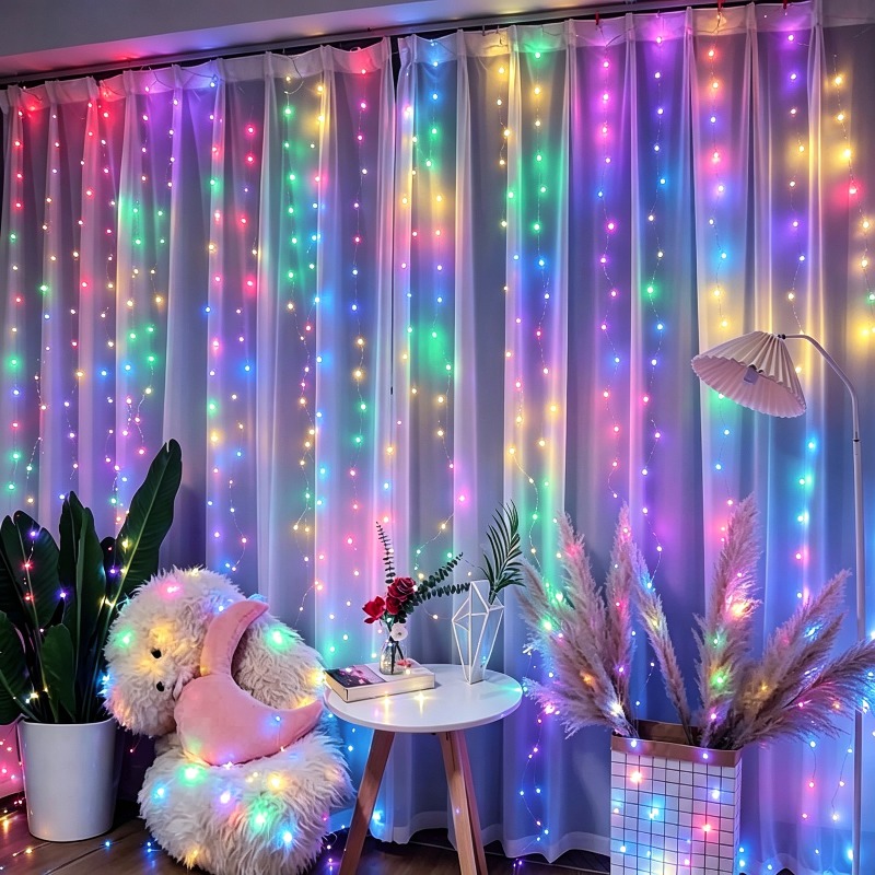 String Curtain Light - 3/4/6m 커튼 LED 스트링 라이트 가랜드