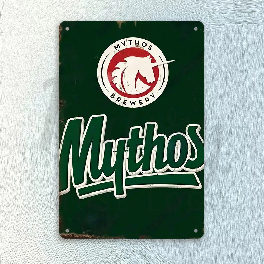 Home Decor Logo - Mythos Brewery 빈티지 금속 틴 사인