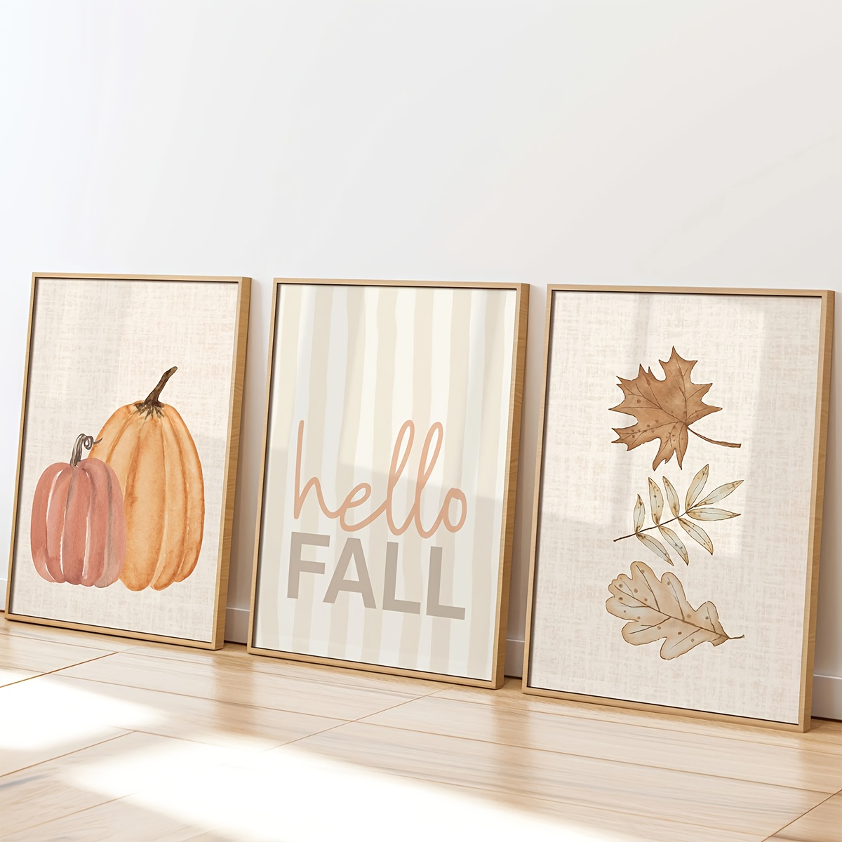 Home Decor Logo - 1/3개 헬로우 가을 로고 캔버스 프린트