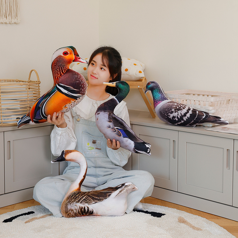 Home Decor Duck - 시뮬레이션 3D 인쇄 동물 베개 실물