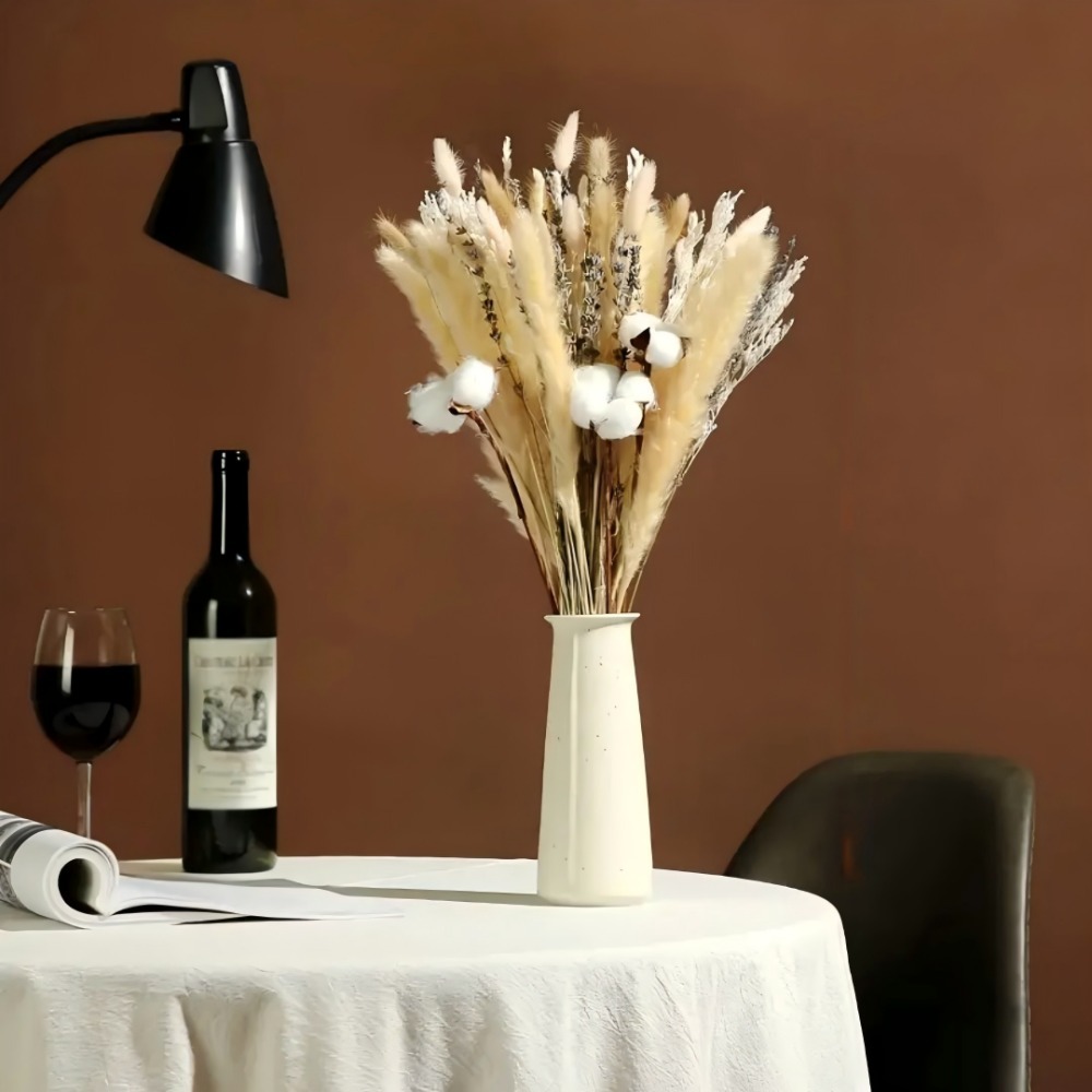 Pampas Grass Decor - 자연 건조 팜파스 그래스 부케, 리모니엄이