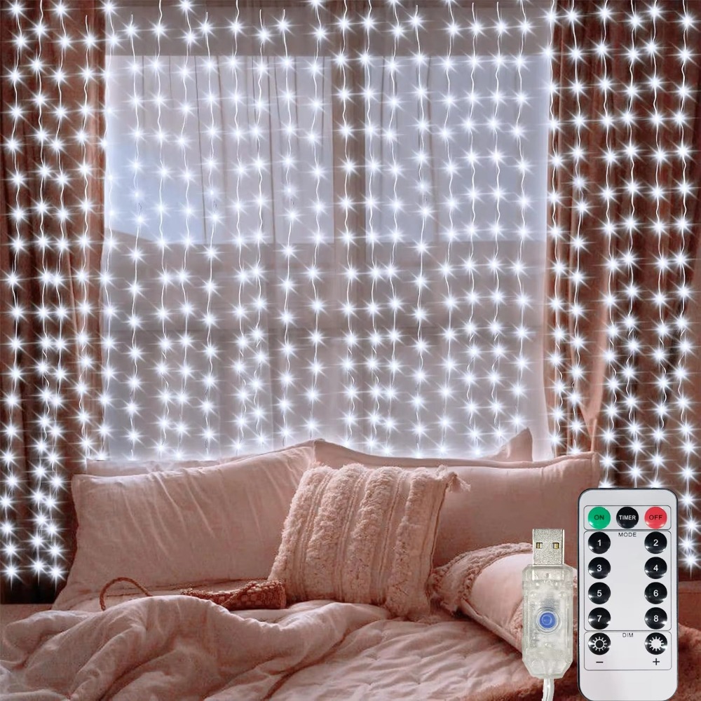 String Curtain Light - LED 커튼 스트링 조명 가랜드 USB