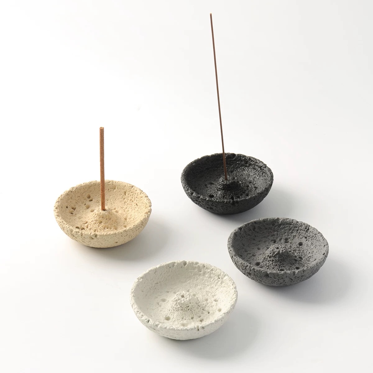 Incense Stick Holder - 유성석 질감 시멘트 향꽂이 실리콘 몰드