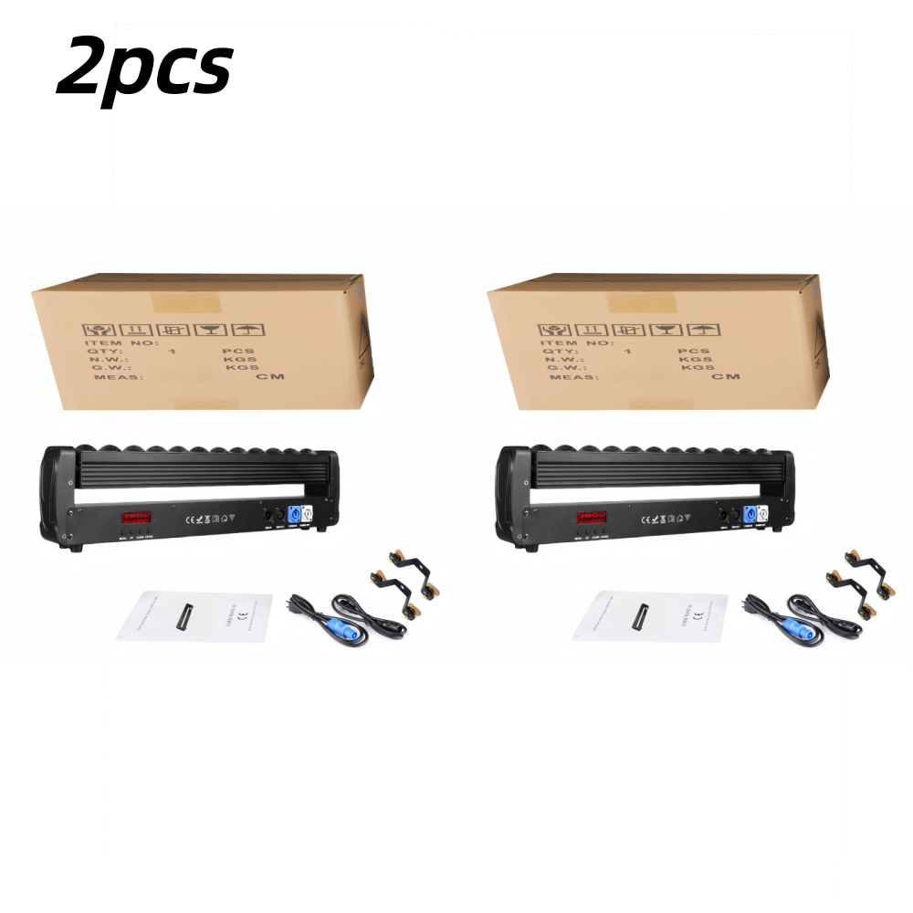 String Curtain Light - 2개 250W 양면 빔 커튼&스트로브 360