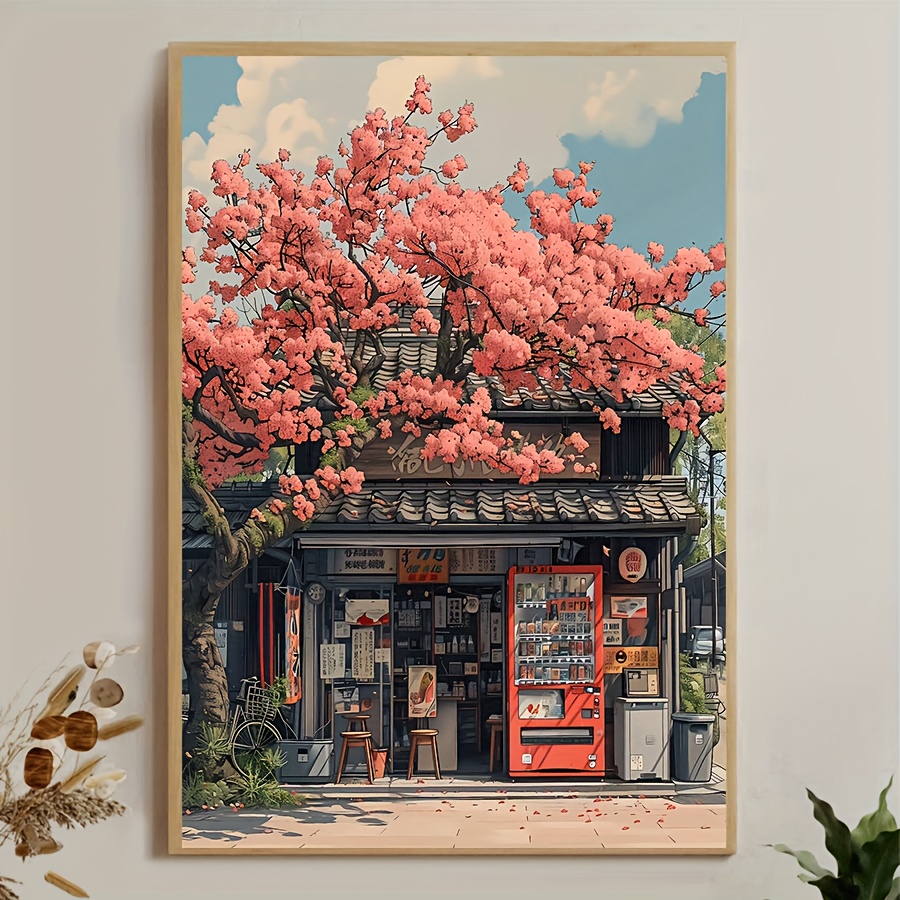 Home Decor Under 500 - 500/1000/1200/2000PCS 벚꽃 아래 퍼즐샵 퍼즐, 여가