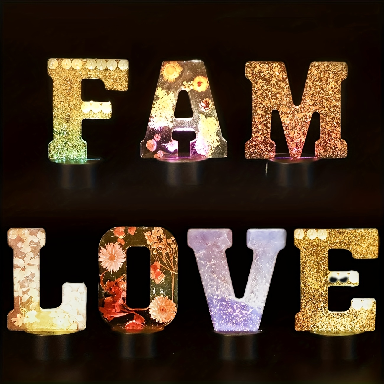 Home Decor Logo - 7인치 대형 글자 레진 몰드, 3D