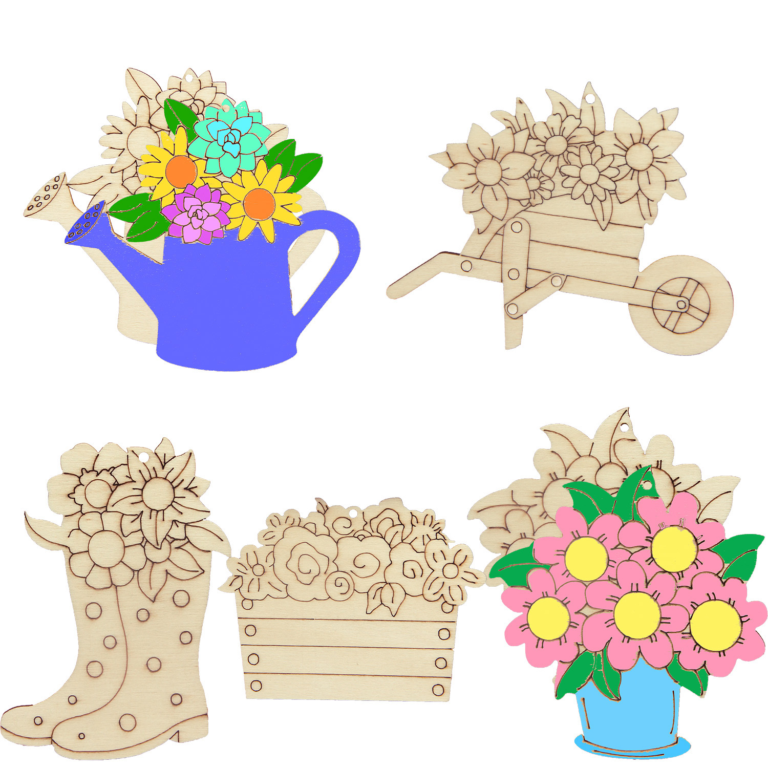 Home Decor Tulip - 15개 세트 꽃 나무 장식품 나무