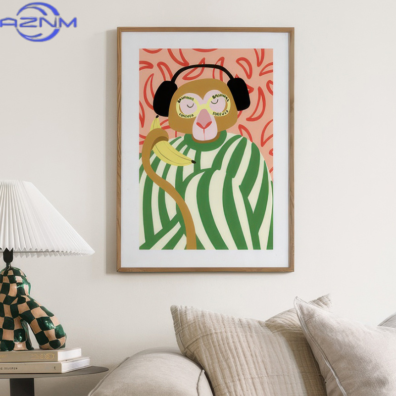 Home Decor Pt - AZNM 곰 추상 라인 무지개 보호