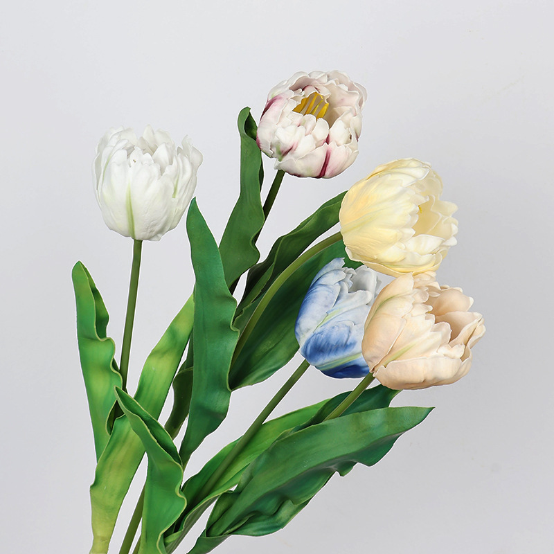 Home Decor Tulip - 61CM 인조 앵무새 튤립 PU 소재