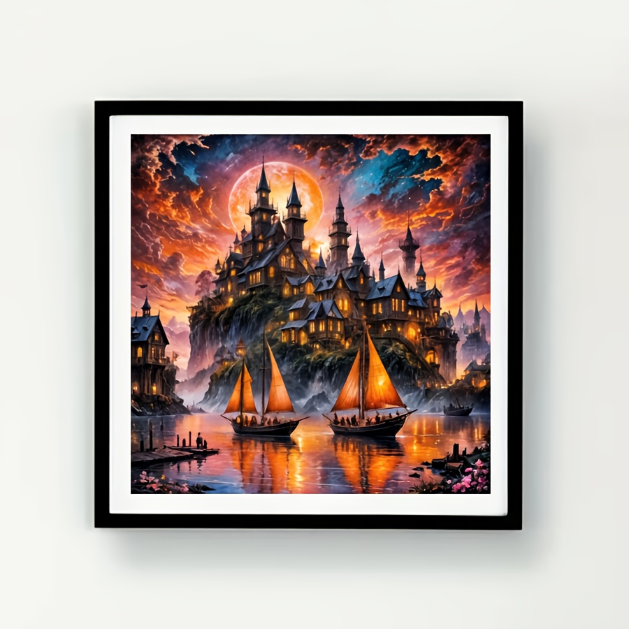 Home Decor Under 500 - 보름달 아래 성 직소 퍼즐 500/1024