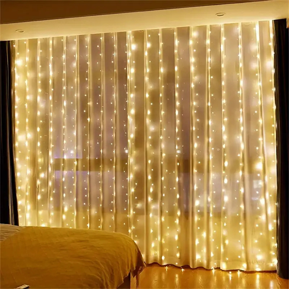 3/6m 커튼 LED 스트링 라이트 배터리 전원 가랜드 - String Curtain Light 리뷰 및 가격