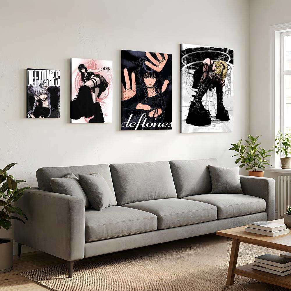 Y2K 고딕 애니메이션 록 걸 프레임 벽화 HD 캔버스 - Home Decor Y2K 리뷰 및 가격