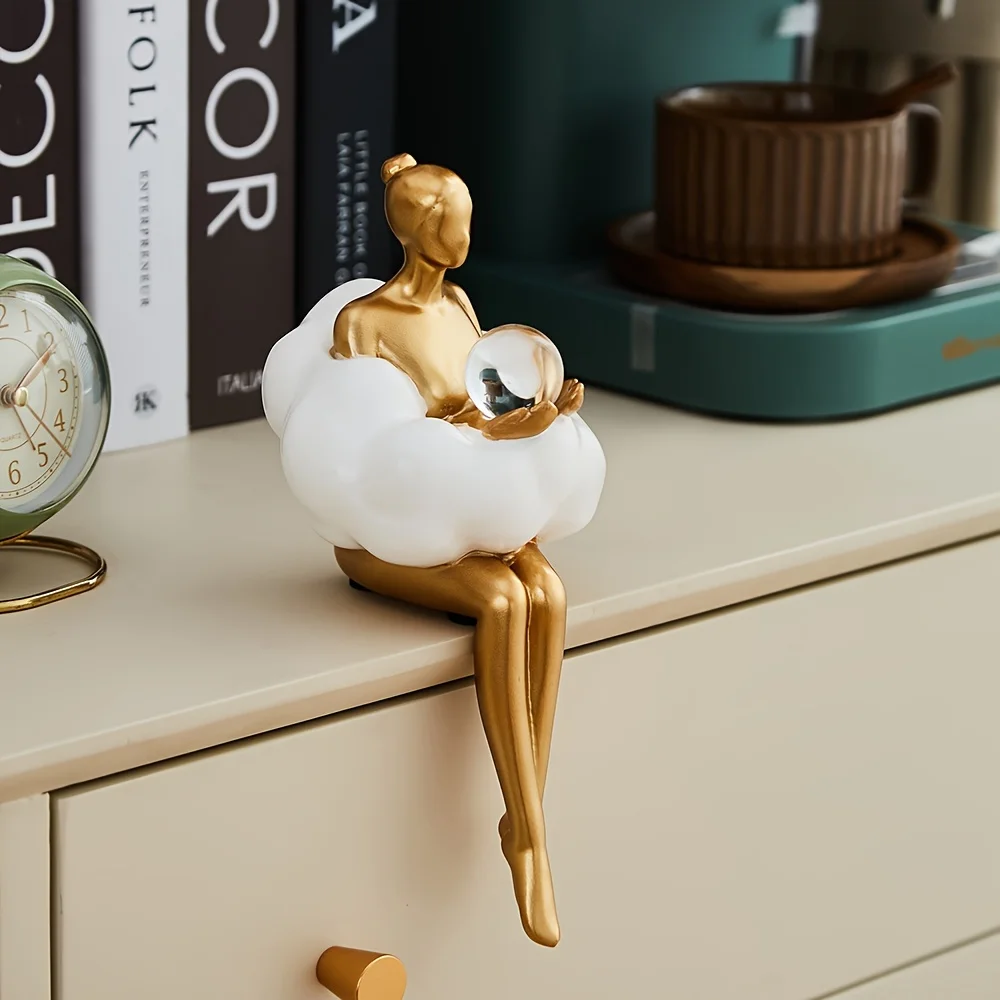 클라우드 걸 조각 추상 미술 피규어 조각상 현대 테이블 - Home Decor Y2K 리뷰 및 가격