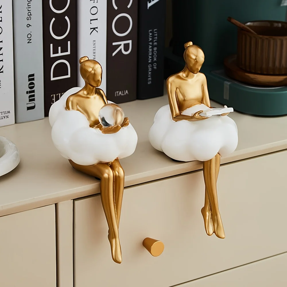 클라우드 걸 조각 추상 미술 피규어 조각상 현대 테이블 - Home Decor Y2K 리뷰 및 가격