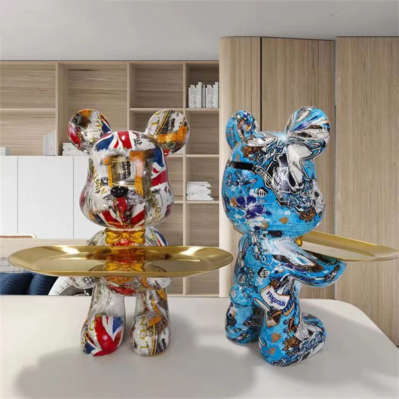 29cm 낙서 곰 입상 홈 인테리어 동물 동상 키 스토 - Home Decor Y2K 리뷰 및 가격