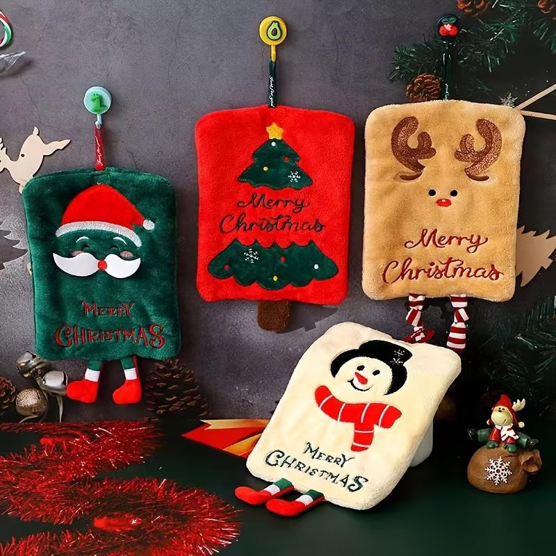 크리스마스 걸이형 핸드 타월 귀여운 산타 눈사람 루돌프 - Home Decor Xmas Tree 리뷰 및 가격