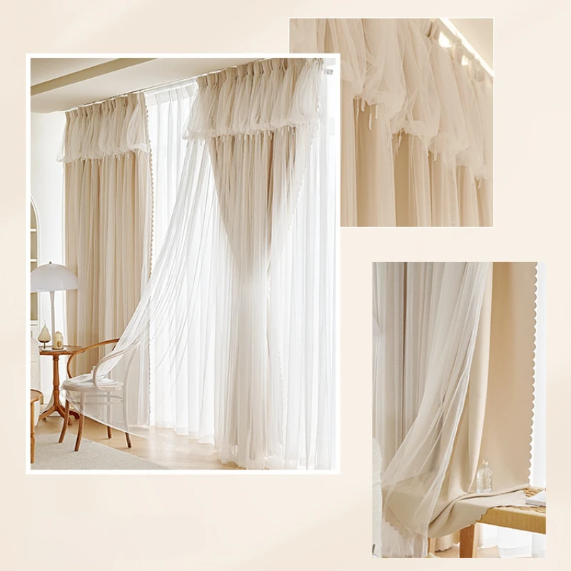 모던 패션 블랙아웃 블랙 거실 고급 맞춤 레이스 커튼  - Home Decor Ig 리뷰 및 가격