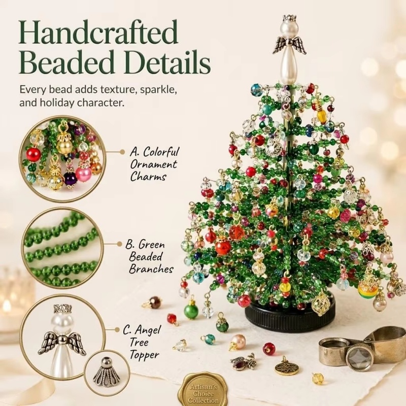 DIY 비즈 크리스마스 트리 키트 (크리스탈 비즈 &  - Home Decor Xmas Tree 리뷰 및 가격