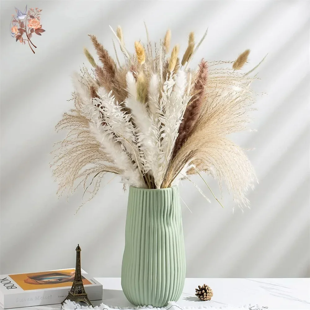 88개의 자연스러운 솜털 듯한 건조 팜파스그래스 장식  - Pampas Grass Decor 리뷰 및 가격