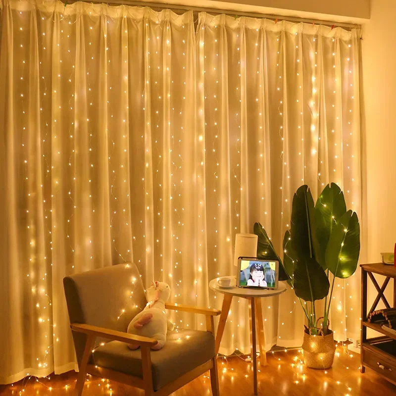 3/4/6m 커튼 LED 스트링 라이트 가랜드 USB  - String Curtain Light 리뷰 및 가격