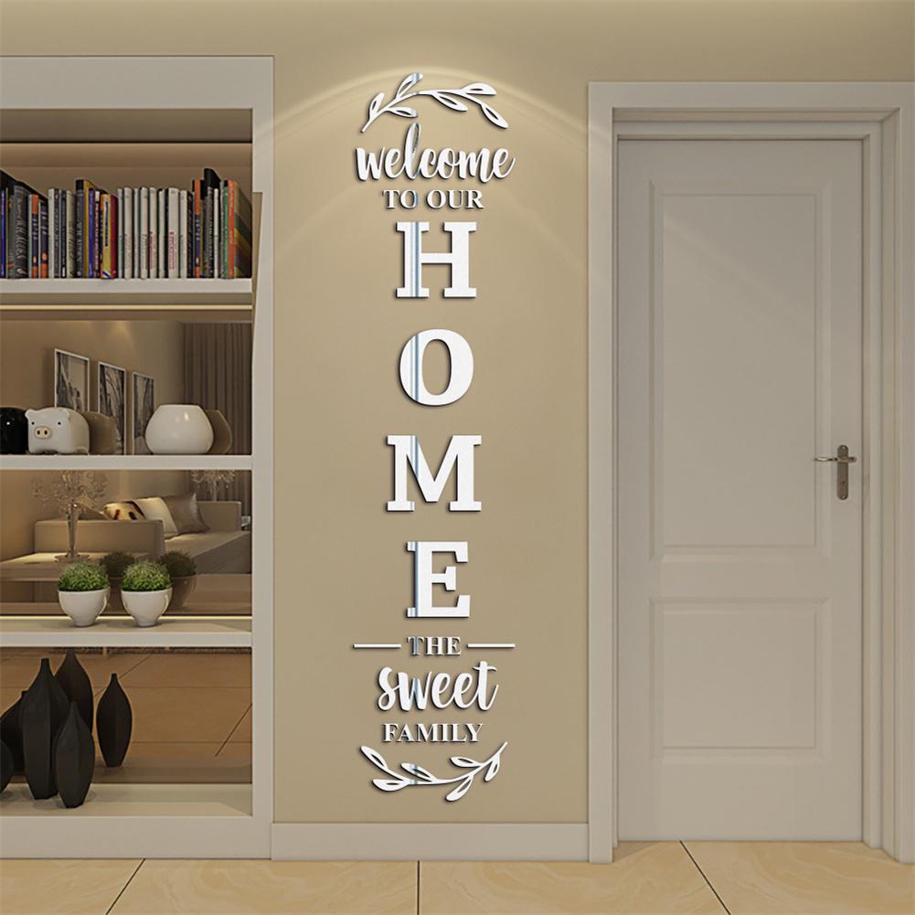 영어 편지 3D 거울 벽 스티커, 자체 접착 아크릴 데 - Home Decor Y2K 리뷰 및 가격