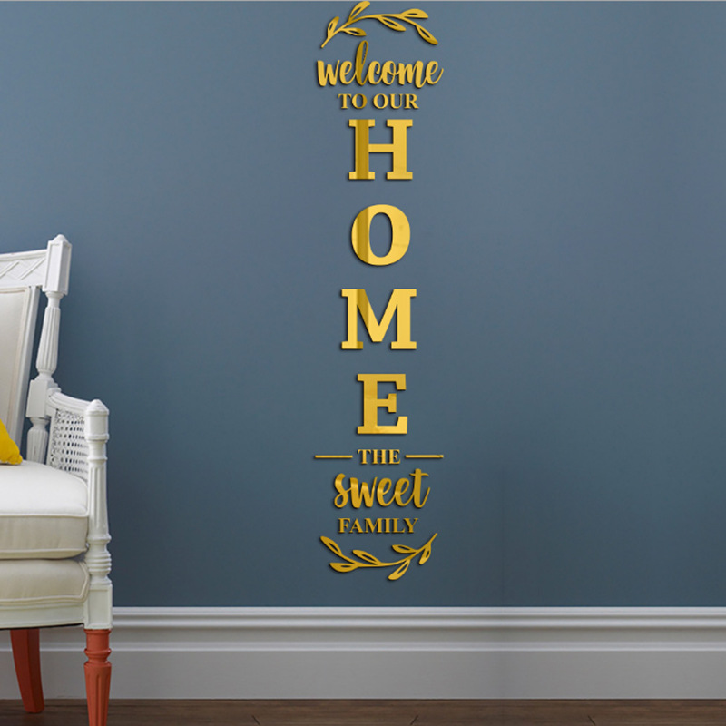 영어 편지 3D 거울 벽 스티커, 자체 접착 아크릴 데 - Home Decor Y2K 리뷰 및 가격