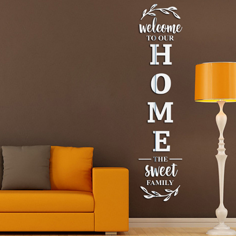 영어 편지 3D 거울 벽 스티커, 자체 접착 아크릴 데 - Home Decor Y2K 리뷰 및 가격