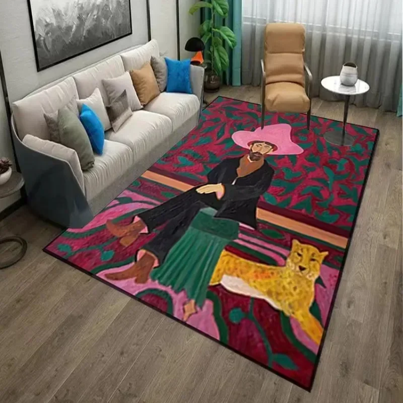 아트 데코레이션 카펫, 거실용 대형 플러시 매트, 빈티 - Home Decor Ig 리뷰 및 가격