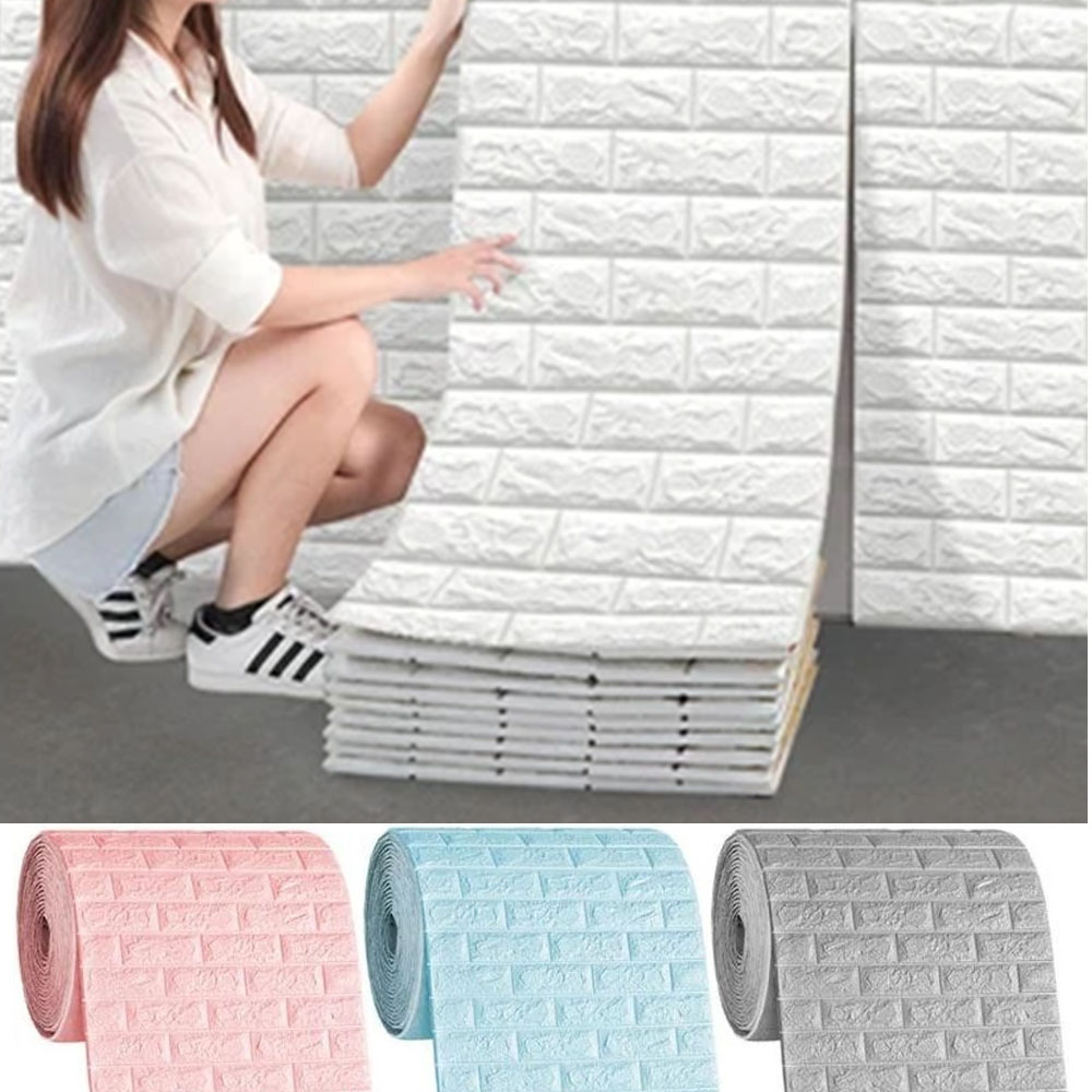3D 모조 벽돌 벽 스티커, 침실 홈 데코, 방수, 몰 - Home Decor Wall Molding 리뷰 및 가격