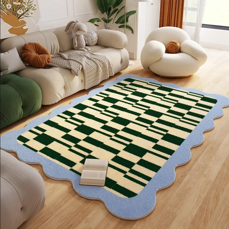 거실 침실용 현대적인 격자무늬 카펫 푹신한 러그 홈 데 - Home Decor Ig 리뷰 및 가격