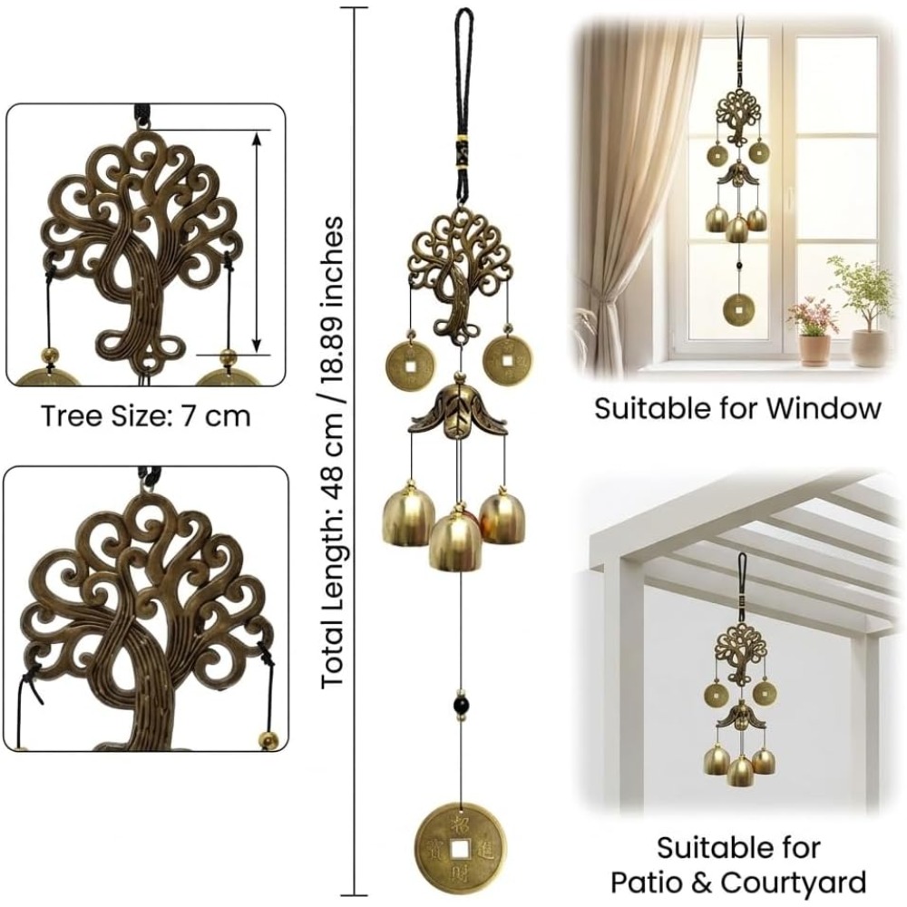 우아한 야외 정원 장식용 바람 종소리, 금속 벨 장식품 - Home Decor Design Ideas 리뷰 및 가격