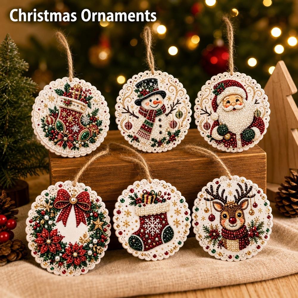 크리스마스 장식 6개 세트, 다이아몬드 페인팅 키트,  - Home Decor Xmas Tree 리뷰 및 가격