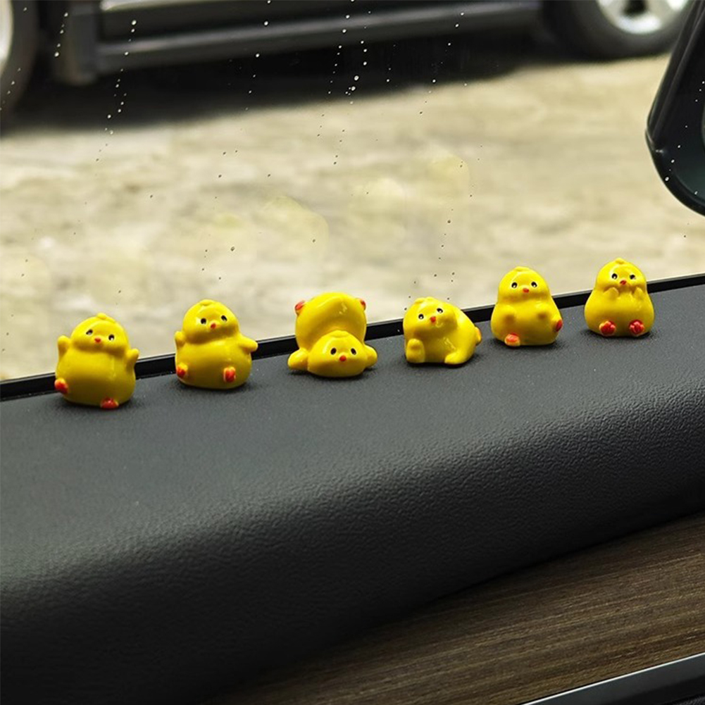 5/6pc-1set 작은 노란 오리 모델 만화 수지 자 - Home Decor Duck 리뷰 및 가격