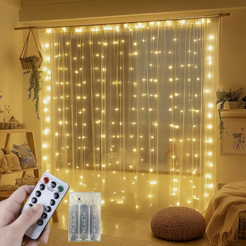 3M-6M 크리스마스 장식 리모컨 휴일 웨딩 동화 꽃  - String Curtain Light 리뷰 및 가격
