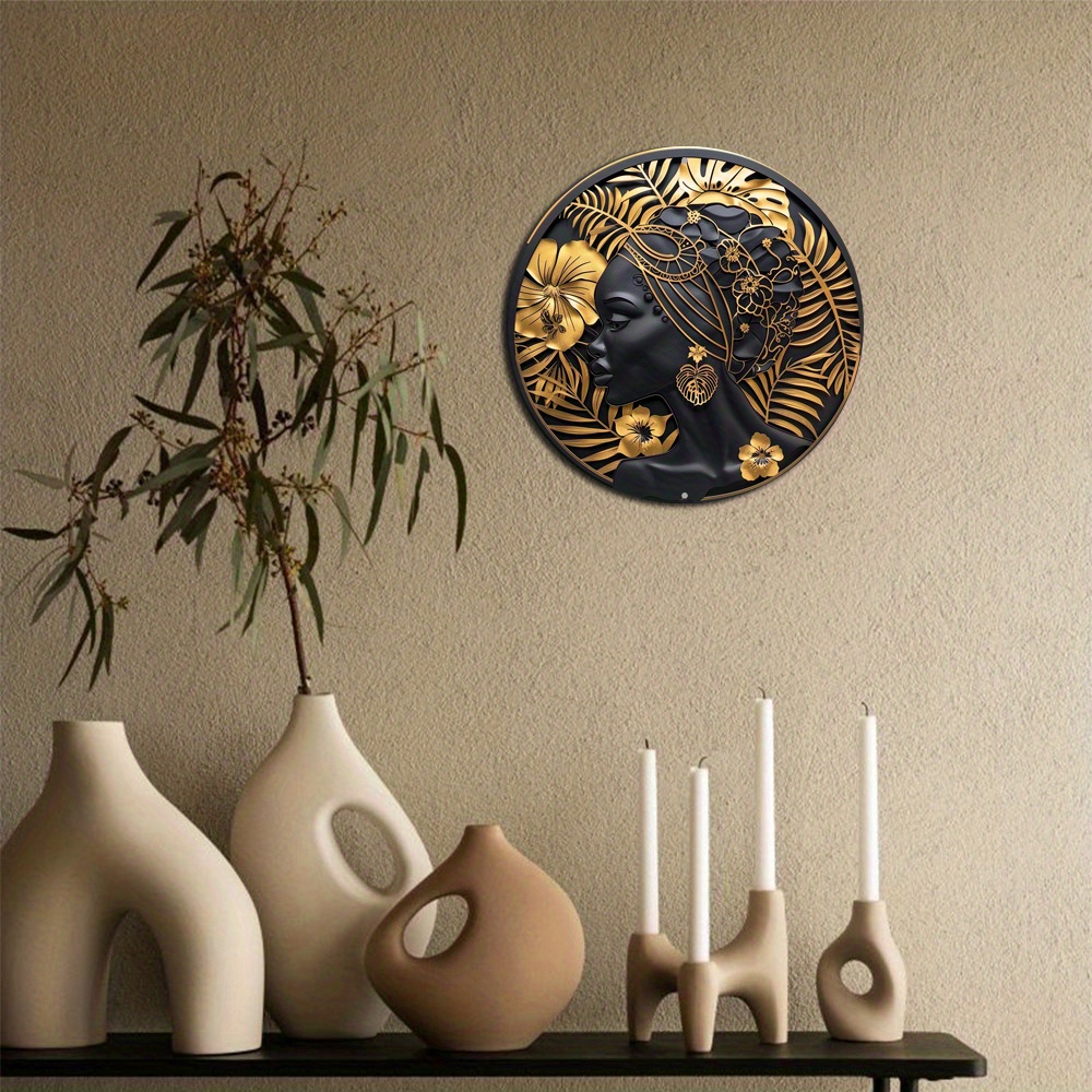 아프리카 마스크 테마 장식 금속 화환 사인, 2D 평면 - Home Decor Design Ideas 리뷰 및 가격