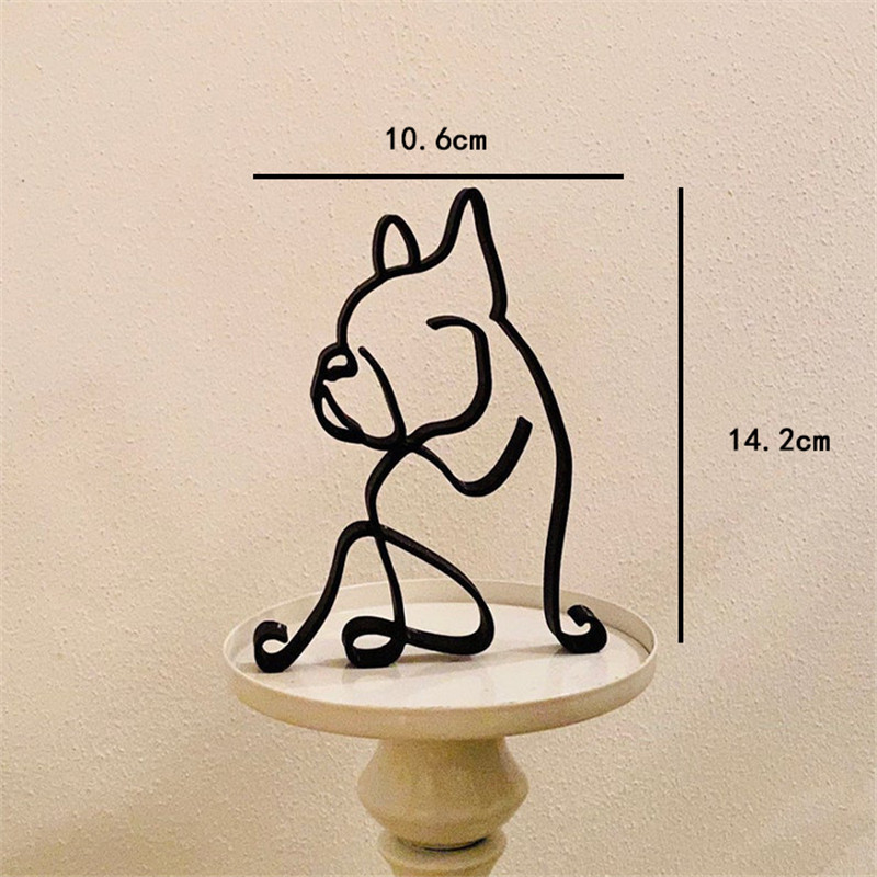 개 예술 조각 금속 개 추상 미니멀리스트 예술 철 인형 - Home Decor Y2K 리뷰 및 가격