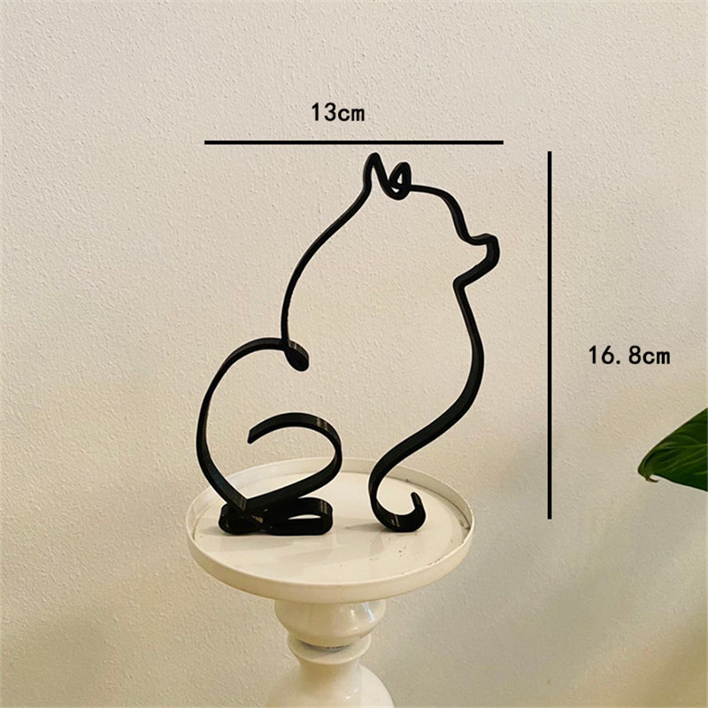 개 예술 조각 금속 개 추상 미니멀리스트 예술 철 인형 - Home Decor Y2K 리뷰 및 가격