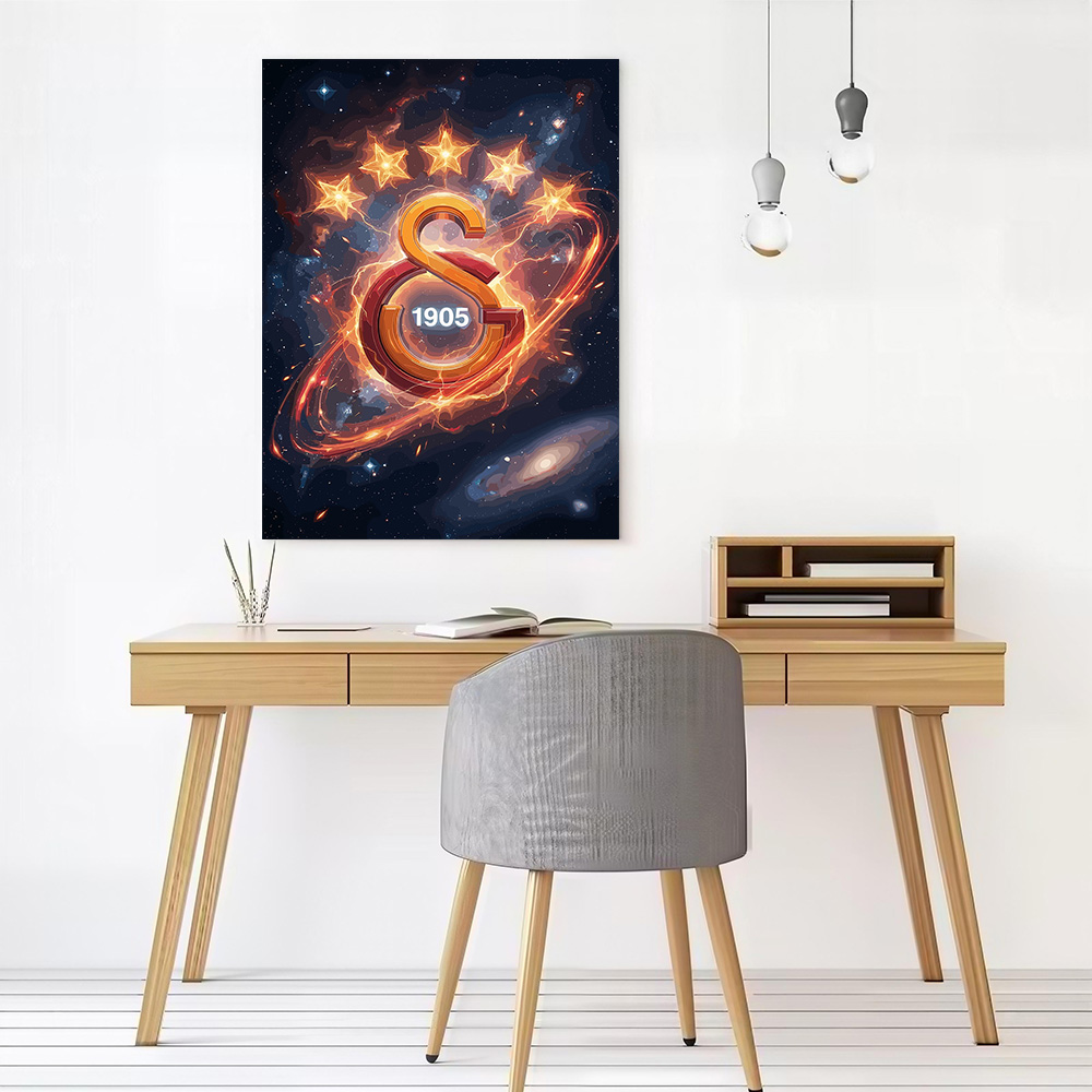 우주 성운 포스터의 갈라타사라이 로고 캔버스 벽 예술  - Home Decor Logo 리뷰 및 가격