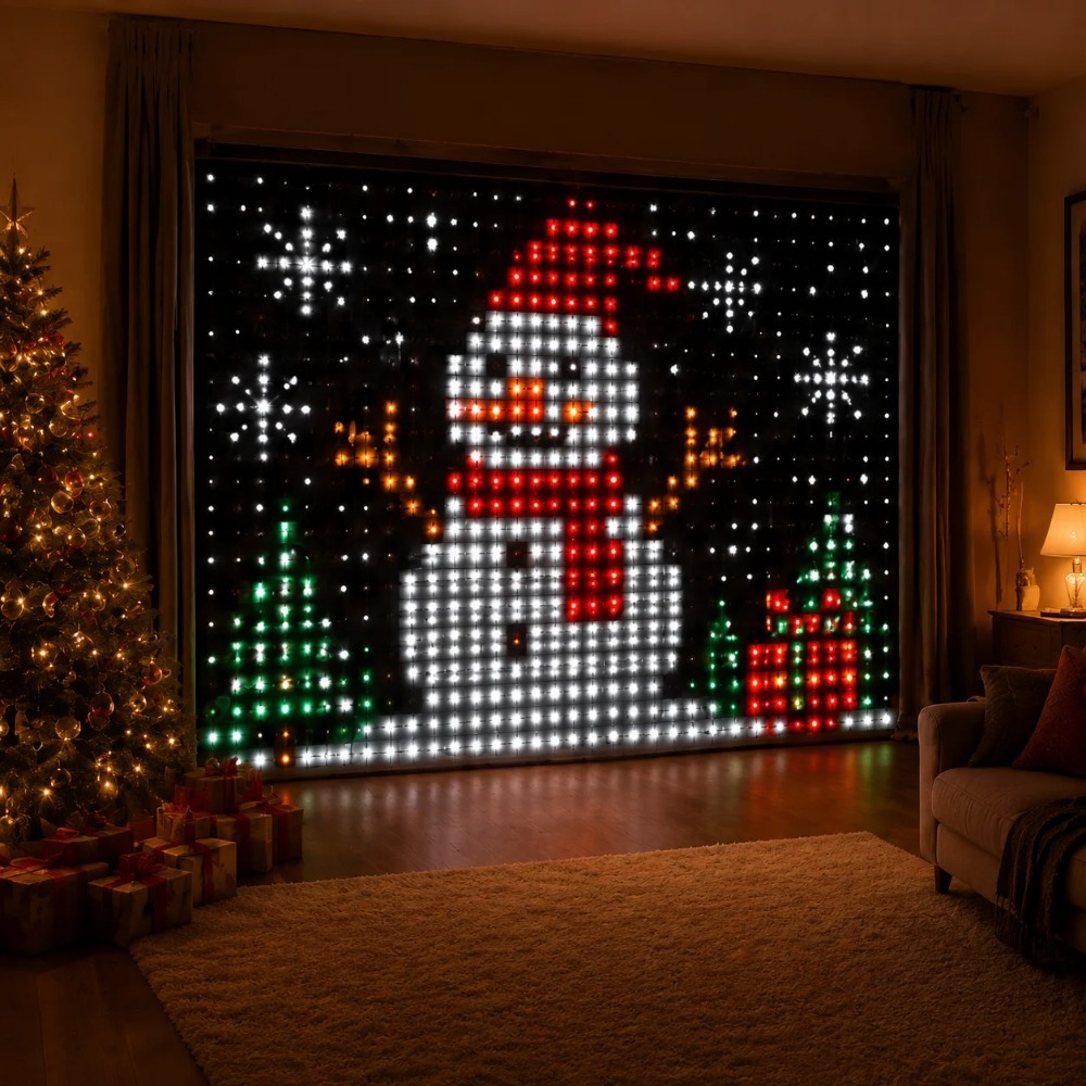 스마트 RGB LED 커튼 조명 블루투스 앱 제어 픽셀 - String Curtain Light 리뷰 및 가격