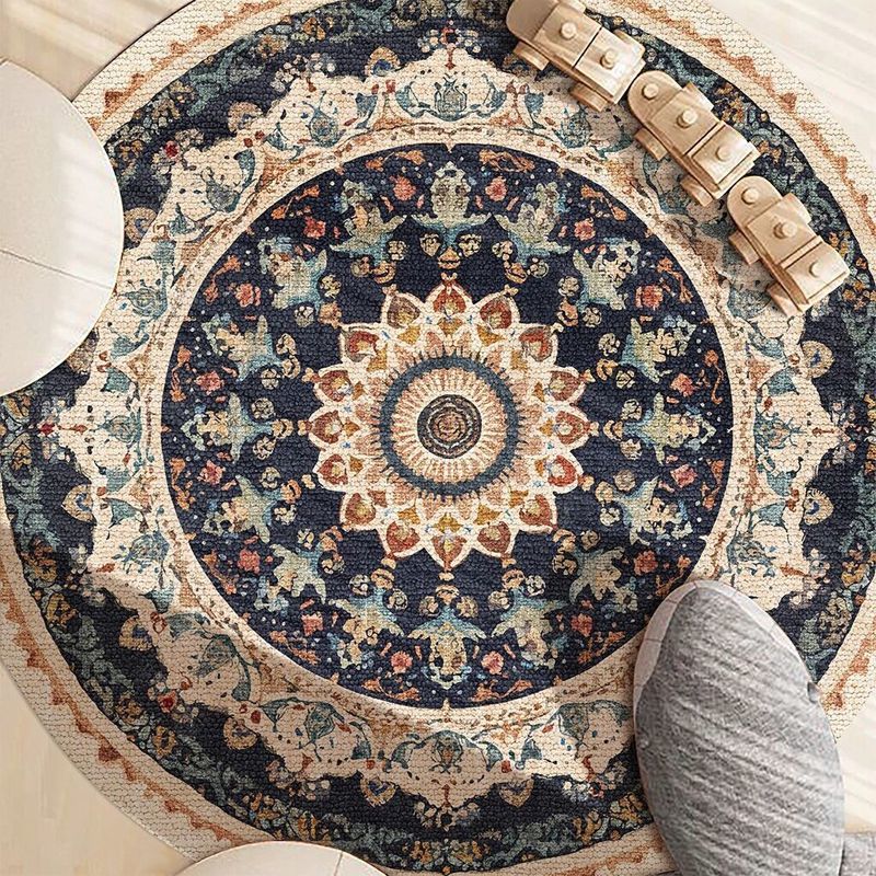 에스닉 스타일 만다라 라운드 카펫, 거실 보호 홈 데코 - Home Decor Ig 리뷰 및 가격