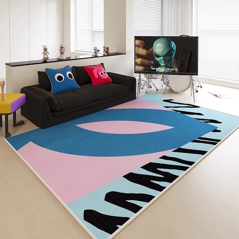 추상적인 컬러 블록 프린트 거실 카펫 홈 대형 면적 커 - Home Decor Ig 리뷰 및 가격
