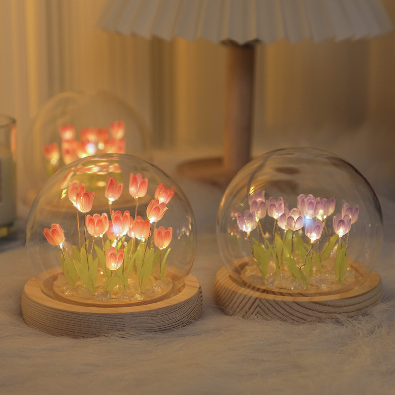 수제 튤립 야간 조명 수제 DIY 가방, 창의적인 데스 - Home Decor Tulip 리뷰 및 가격