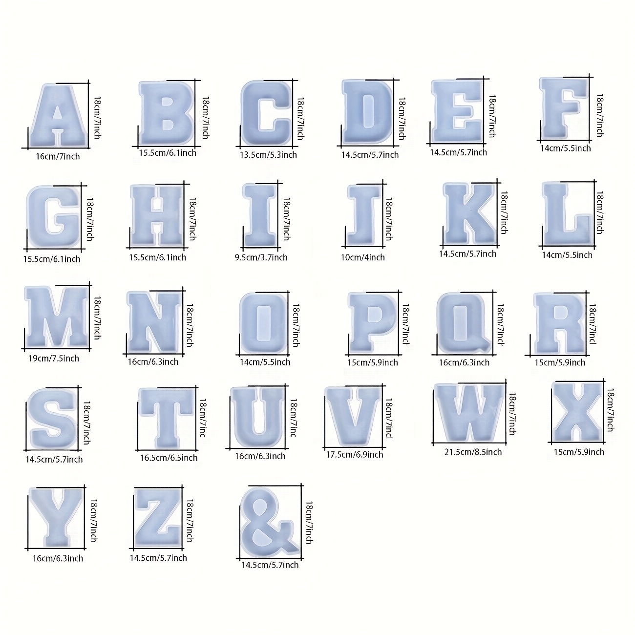 7인치 대형 글자 레진 몰드, 3D 대문자 에폭시 레진 - Home Decor Logo 리뷰 및 가격