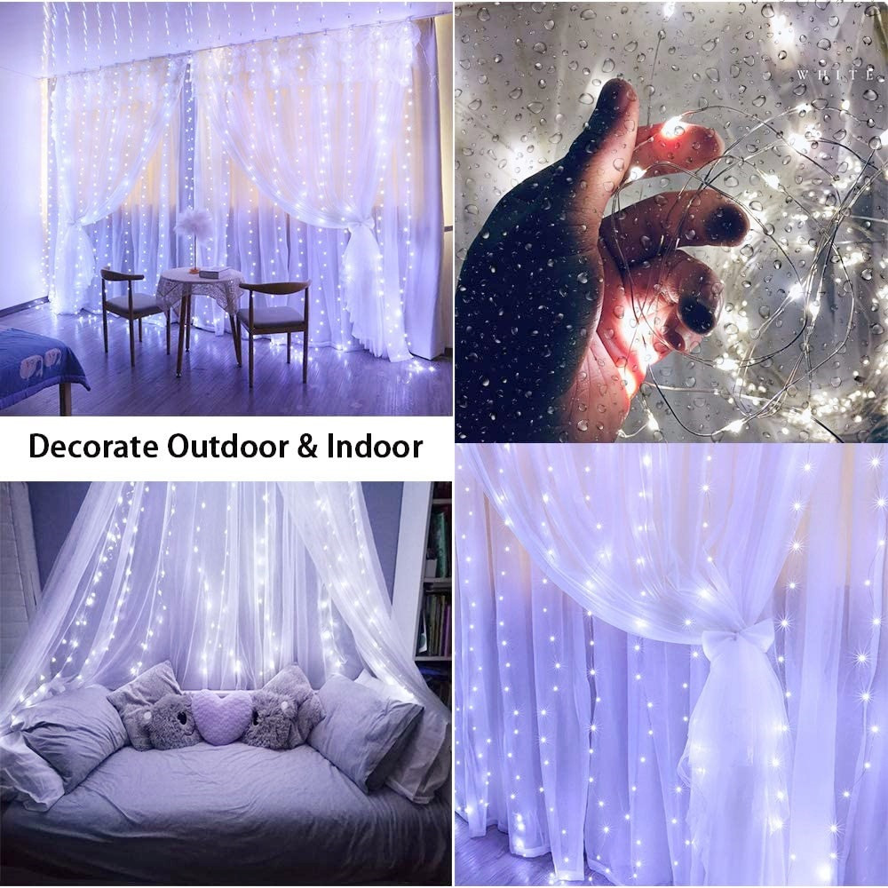 USB LED 커튼 문자열 빛 크리스마스 창 장식 와이 - String Curtain Light 리뷰 및 가격