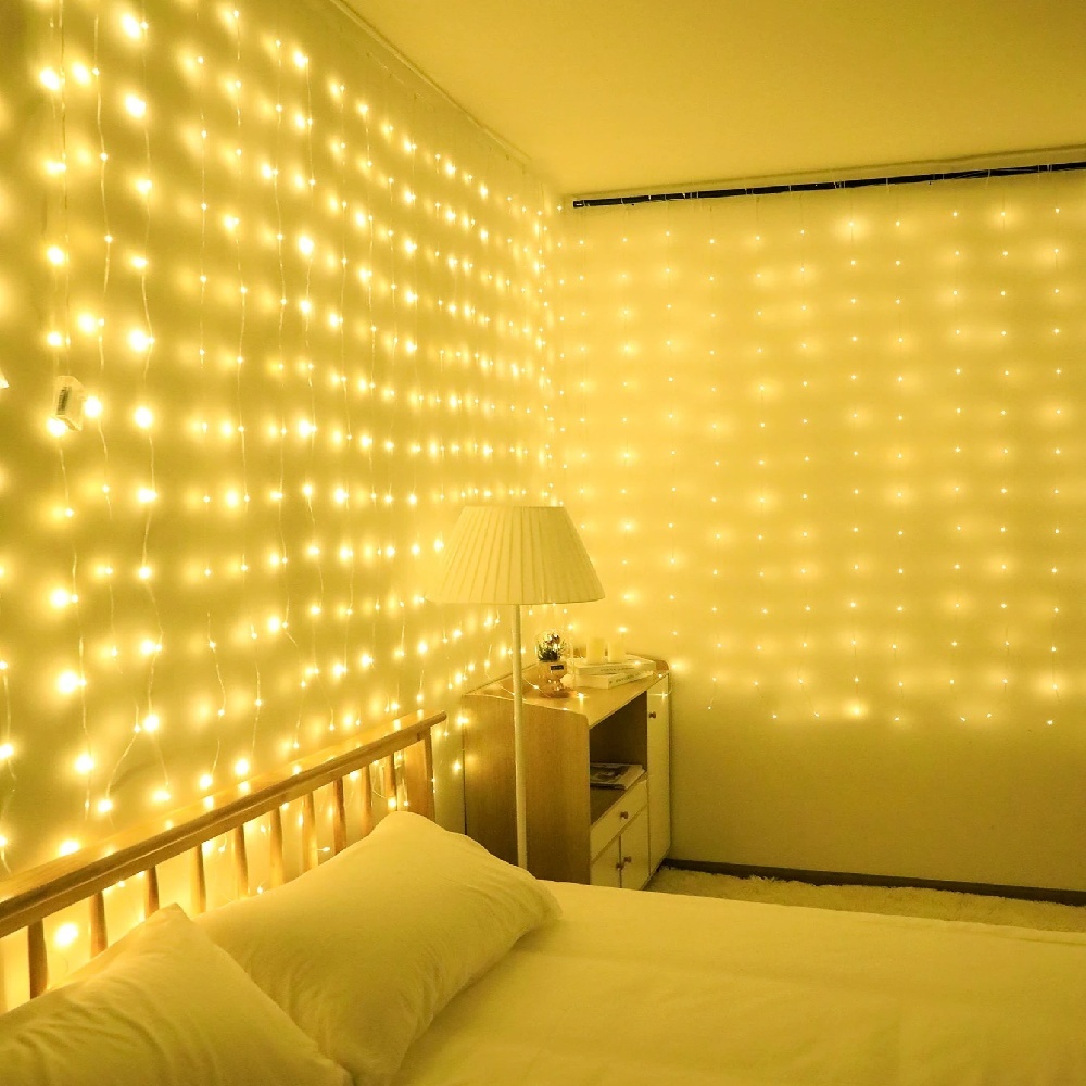 3/6m LED 커튼 스트링 조명 USB 페스툰 리모컨 - String Curtain Light 리뷰 및 가격