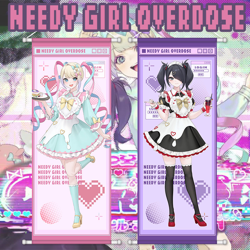 레인 애니메이션 포스터 스크롤 NEEDY GIRL OV - Home Decor Games 리뷰 및 가격