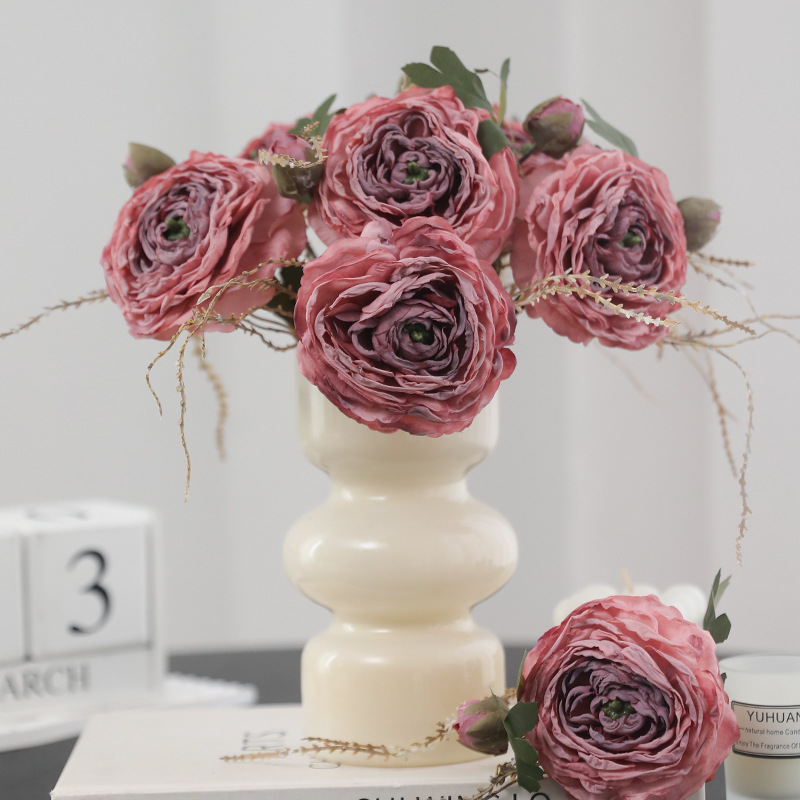 실크 플라워 사실적인 디자인 작약꽃 조화 고급 품질 호 - Home Decor Design Ideas 리뷰 및 가격