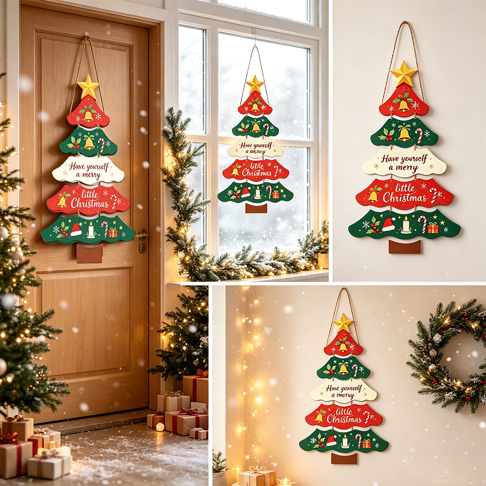 귀여운 크리스마스 트리 종이 장식품 축제 분위기의 문/ - Home Decor Xmas Tree 리뷰 및 가격